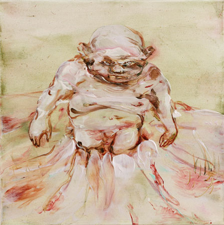 Pickelgeburt, 70 x 70 cm, 2005