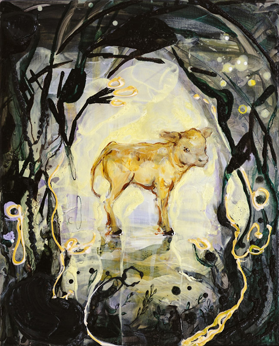 Goldenes Kalb, 50 x 40 cm, 2014