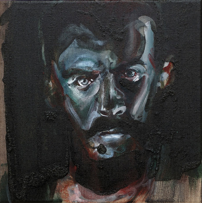 Schwarzes Portrait, 2015/16,  30x30cm